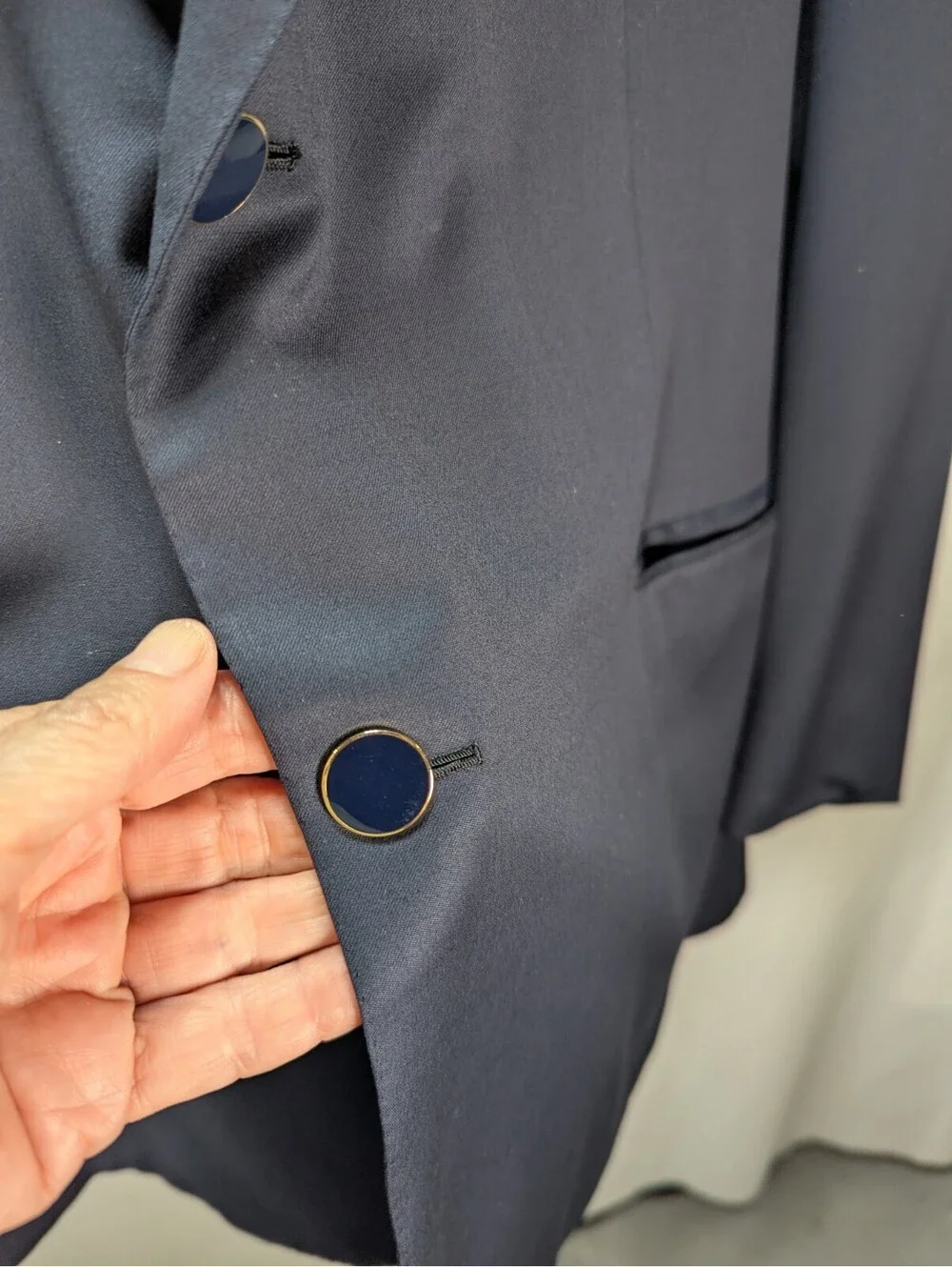 Brioni Nomentano Navy Blue Wool Blazer Sport Coat Mens US 50L Italy READ